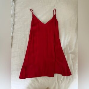 Reformation Marlowe Dress in Cherry